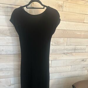 Backless black dress